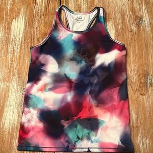 Athleta Girls Multicolor Tie Dye Sleeveless Scoop Neck Activewear Tank Top Sz L